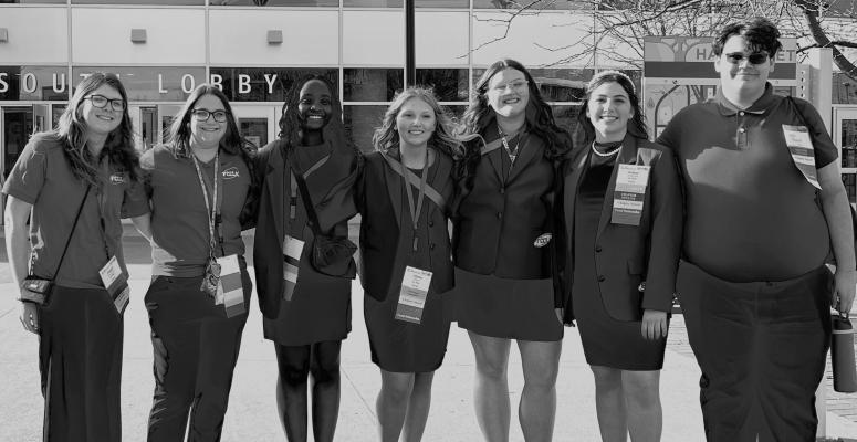THE ST. PAUL FCCLA CHAPTER recently returned from the state conference in Lincoln. Those attending included Abigail Hirschman, Madison Harrahill, Neema Murithi, Alyssa Ritter, Addison Ruzicka, Audrey Anderson, and Josef Kaslon. Courtesy Photo